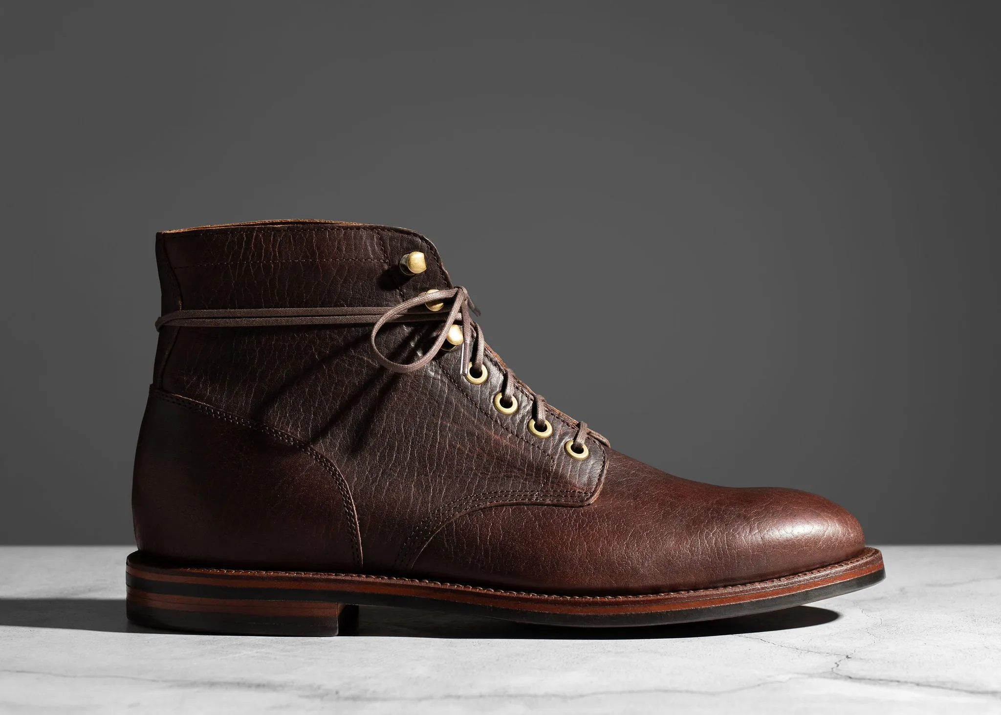 Diesel Boot Mahogany Shrunken Calf sold by Grant Stone