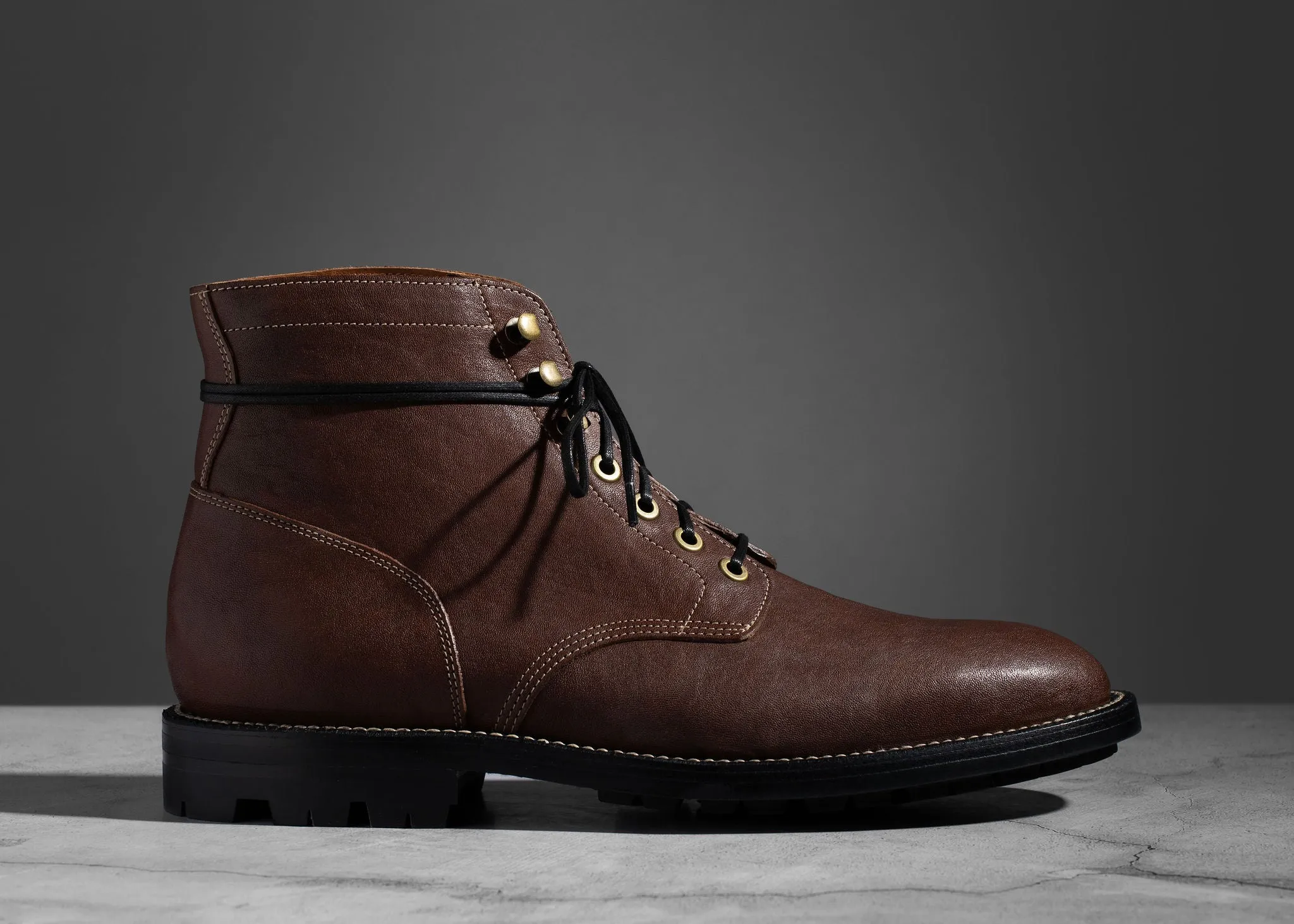 Diesel Boot Chocolate Washed Horsehide sold by Grant Stone