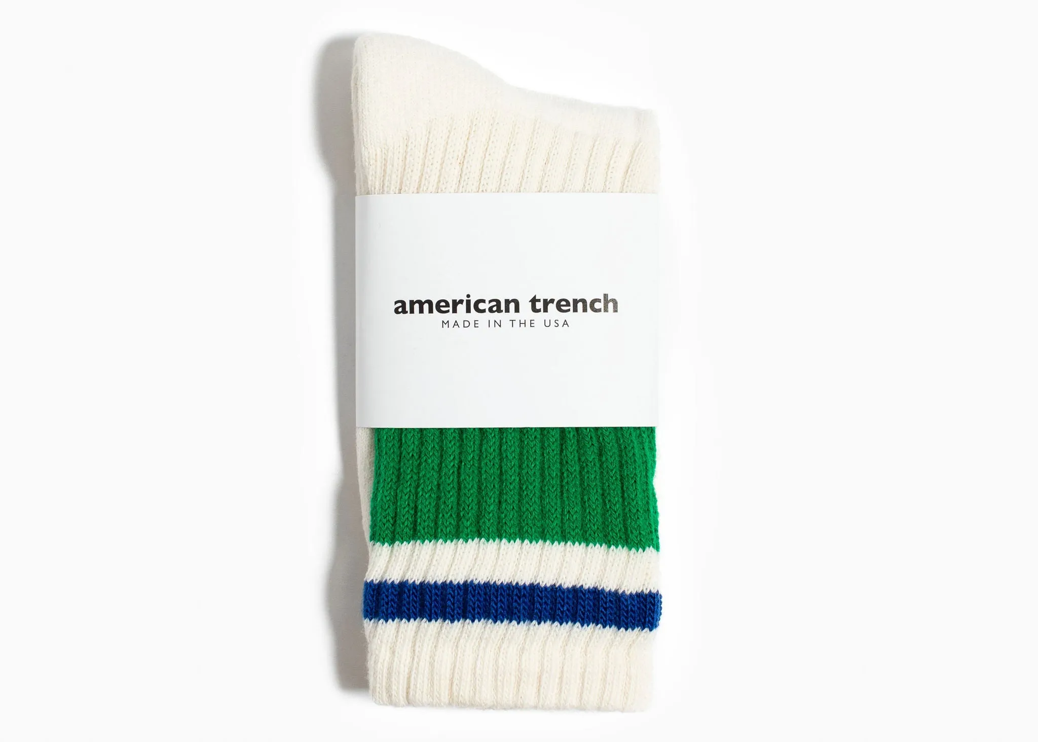 American Trench Retro Stripe Sock – Kelly Green / Royal sold by Grant Stone