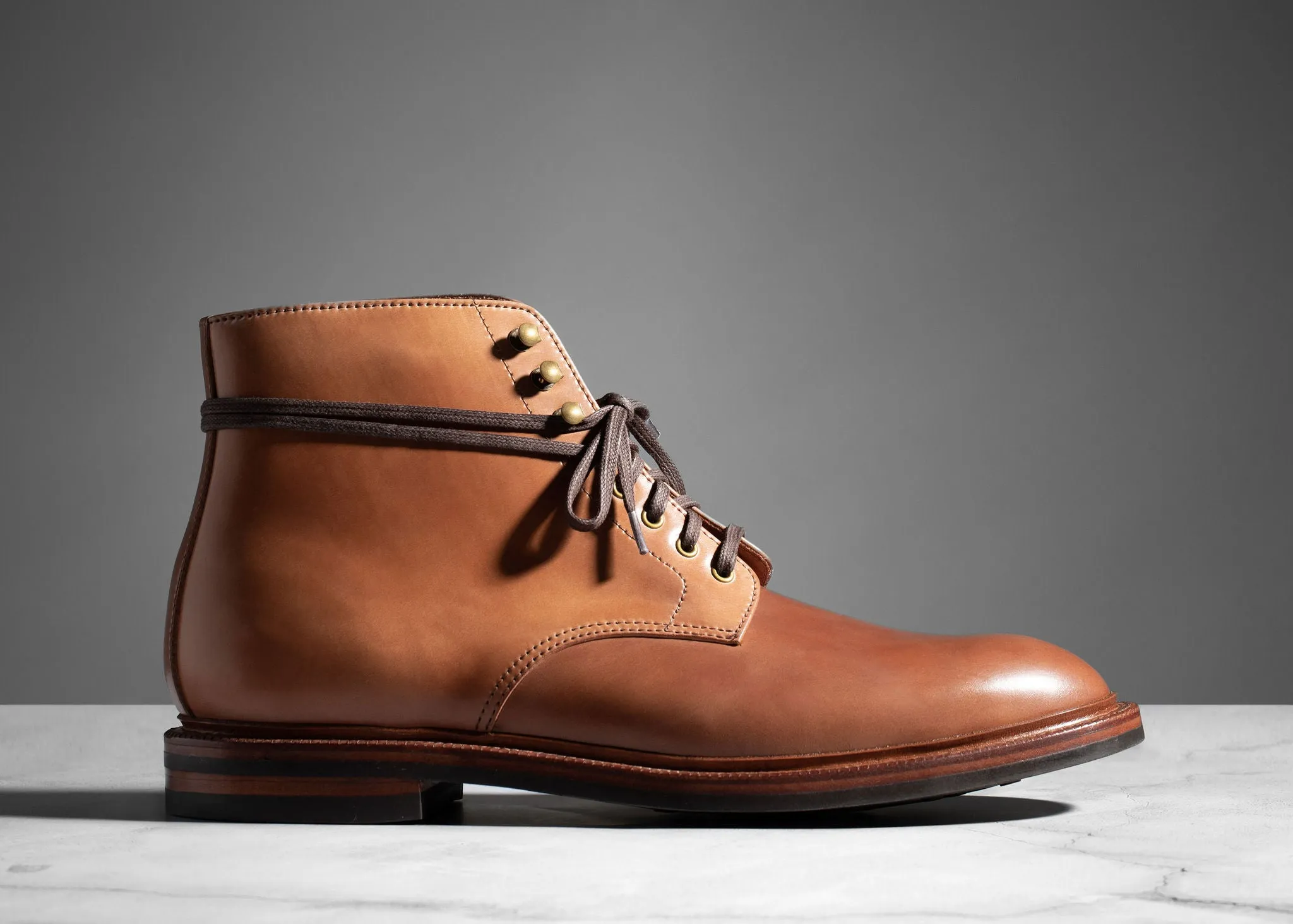 Pre-Order | Edward Boot Honey Glazed Shell Cordovan sold by Grant Stone