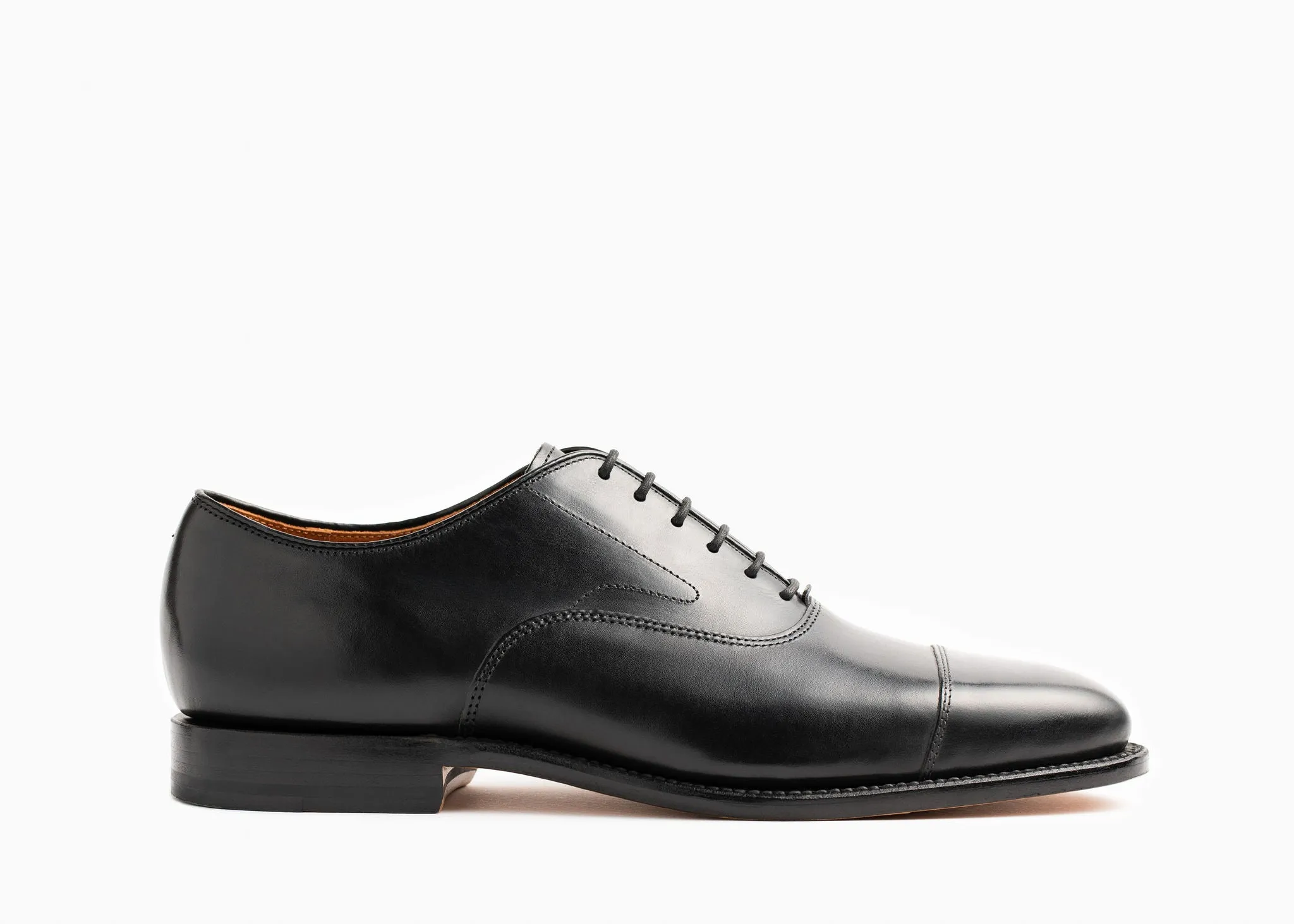 Cap Toe Oxford - Black Calf sold by Grant Stone