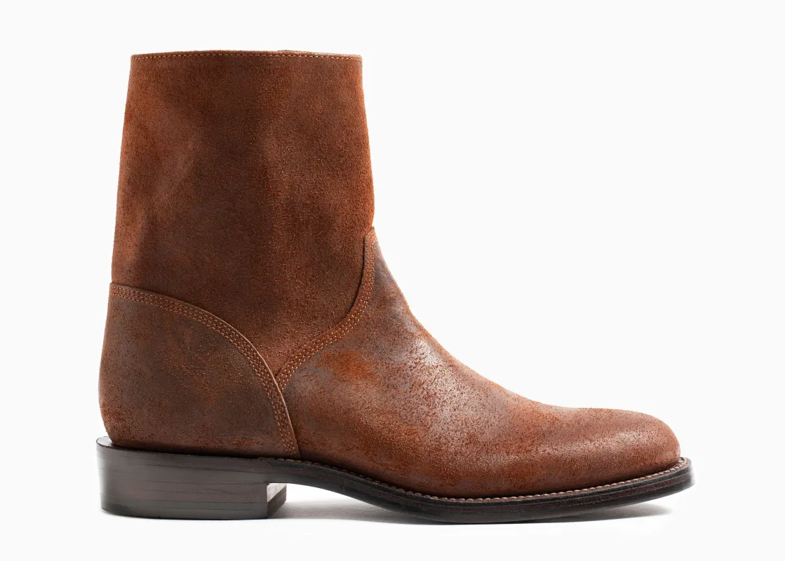 Elias Side-Zip Dark Oak Roughout made by Grant Stone