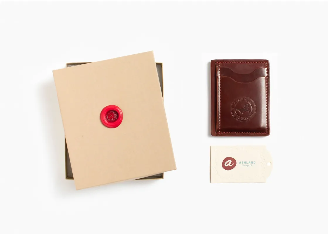 10-Year Anniversary Wallet - Garnet Shell Cordovan made by Grant Stone