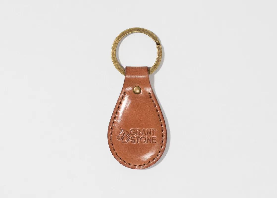 Honey Glazed Shell Cordovan Key Fob made by Grant Stone