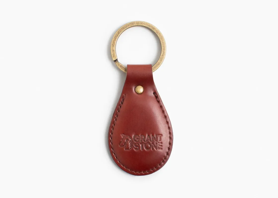 Garnet Shell Cordovan Key Fob made by Grant Stone
