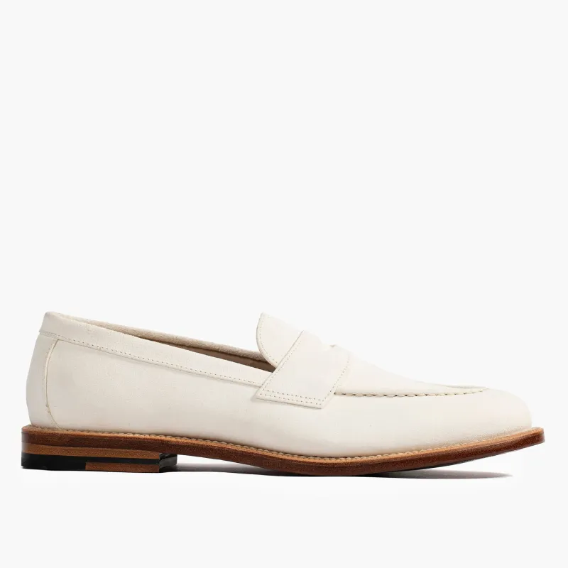 Traveler Penny Lily White Suede made by Grant Stone