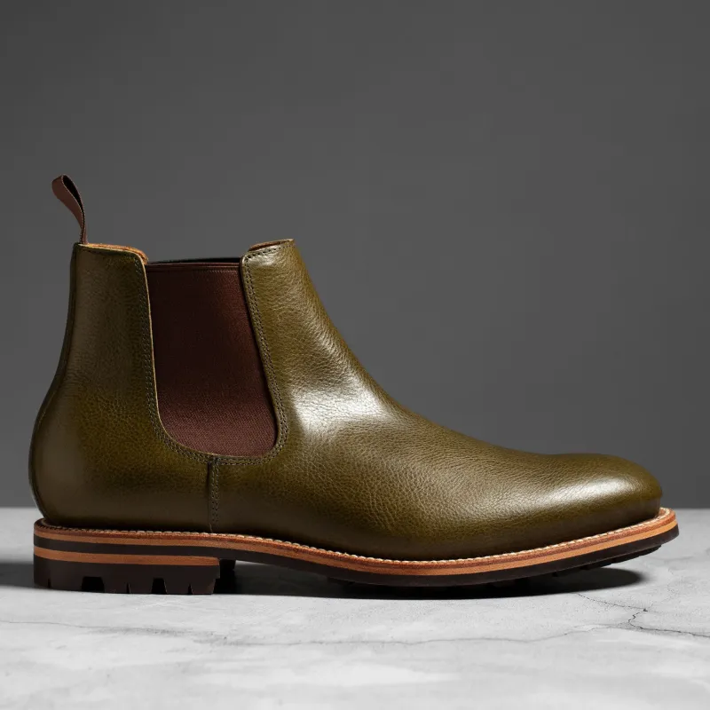 Pre-Order | Chelsea Boot - Olive Minerva Box made by Grant Stone