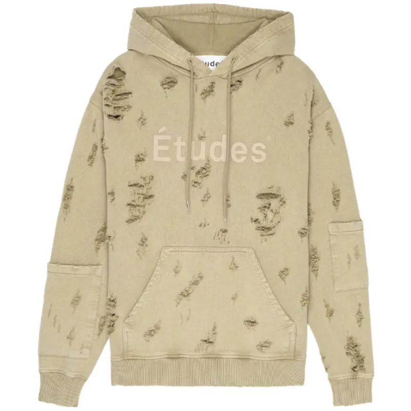 Etudes | Ensemble Distressed-Effect Hoodie 'Sand Destroy' sold by Hatchet Outdoor Supply Co