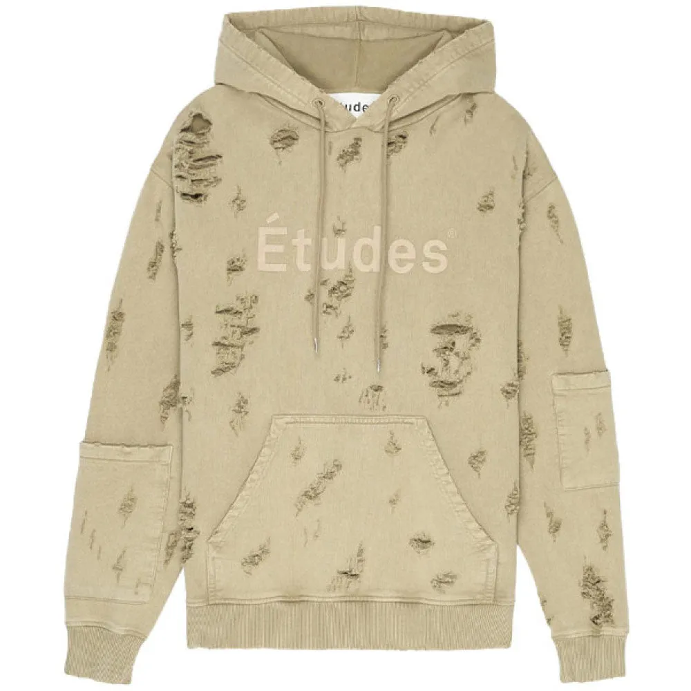 Etudes | Ensemble Distressed-Effect Hoodie 'Sand Destroy' sold by Hatchet Outdoor Supply Co