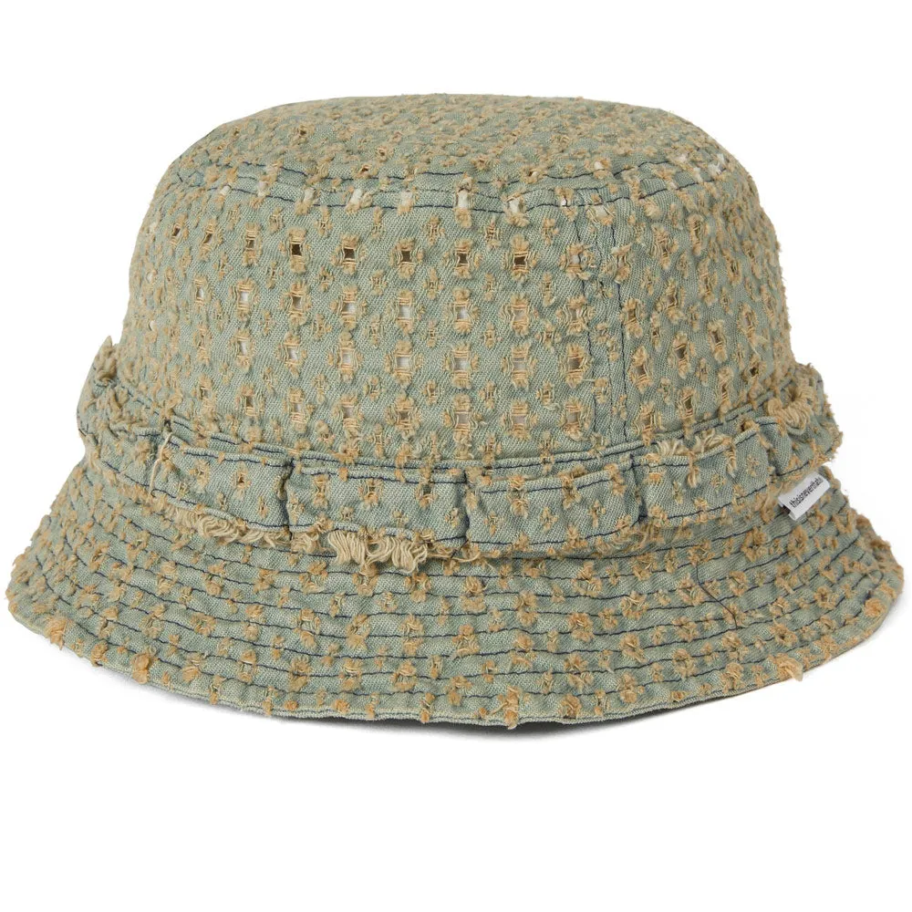thisisneverthat | Damaged Denim Jungle Bucket Hat 'Washed Blue' sold by Hatchet Outdoor Supply Co