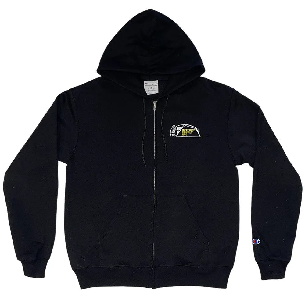 Hatchet Outdoor Supply Co. | X Champion S800 - Powerblend® Full-Zip Hooded Sweatshirt 'Black' sold by Hatchet Outdoor Supply Co