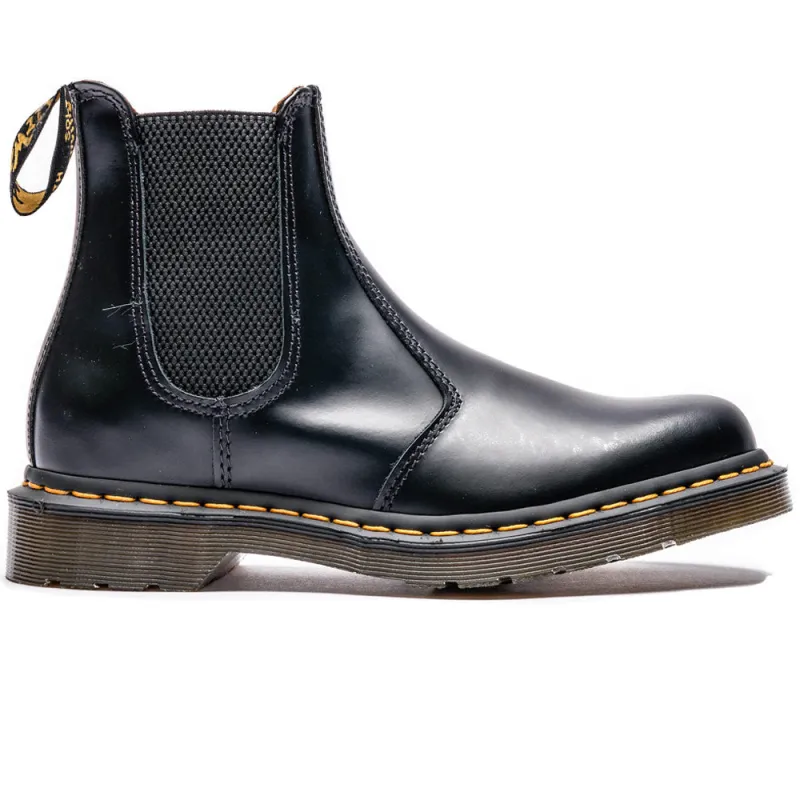 Dr. Martens | 2976 Yellow Stitch Chelsea Boots 'Black Smooth Leather' sold by Hatchet Outdoor Supply Co