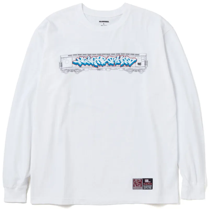 Neighborhood | NH x SUBWARE . Tee L/S-2 'White' sold by Hatchet Outdoor Supply Co