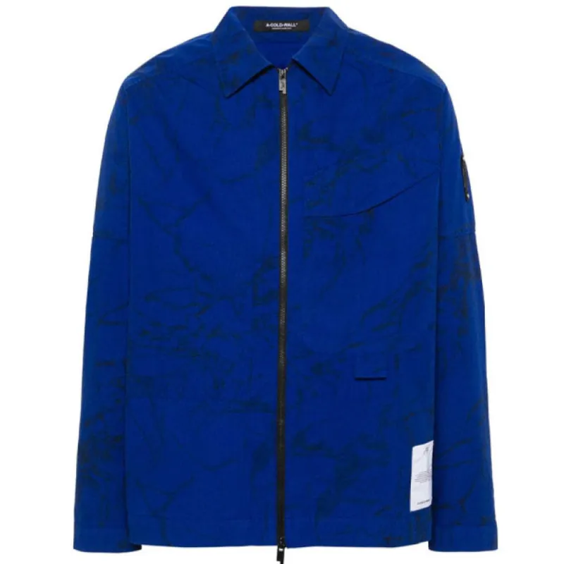 A-COLD-WALL* | Overdye Zip Overshirt 'Volt Blue' sold by Hatchet Outdoor Supply Co