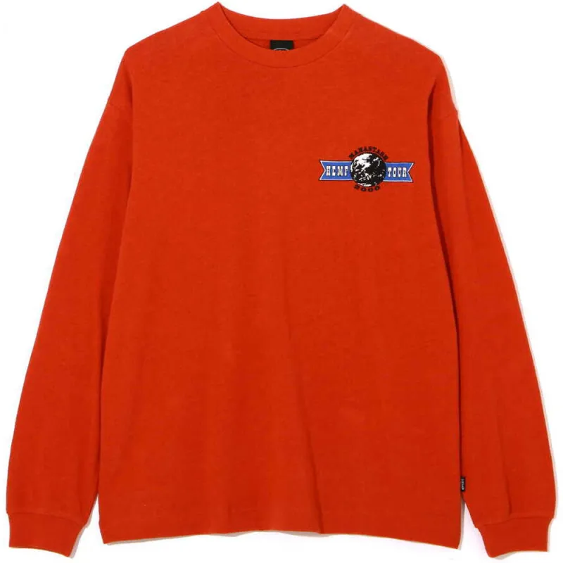 Manastash | Hemp Long Sleeve Tee Hemp Tour 2000 'Orange' sold by Hatchet Outdoor Supply Co