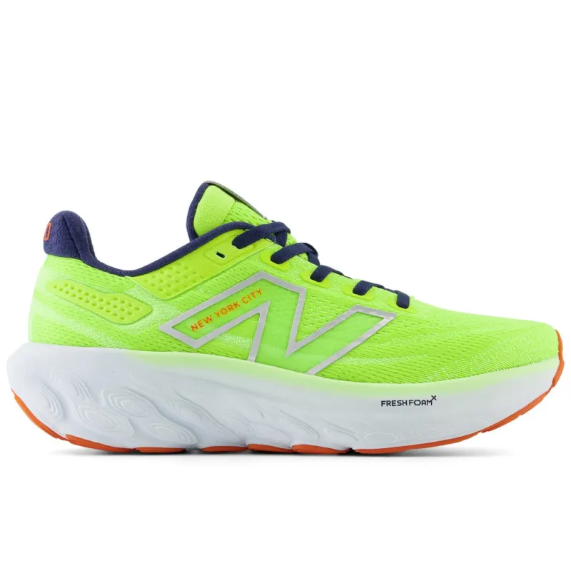 New Balance | Women's TCS NYC Marathon Fresh Foam X 1080v13 'Thirty Watt / Bleached Lime Glow / Navy' sold by Hatchet Outdoor Supply Co
