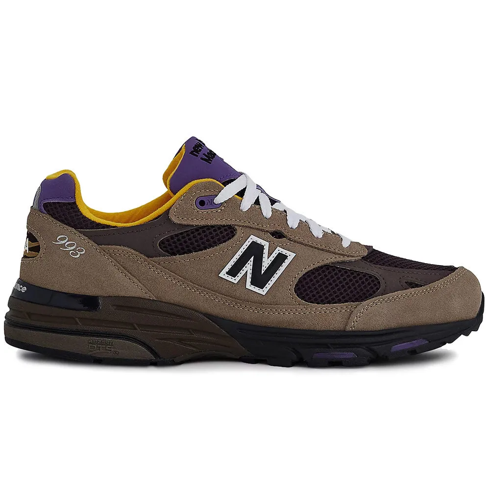 New Balance | Made in USA 993 D Sneakers 'Mushroom / Midnight Violet' sold by Hatchet Outdoor Supply Co