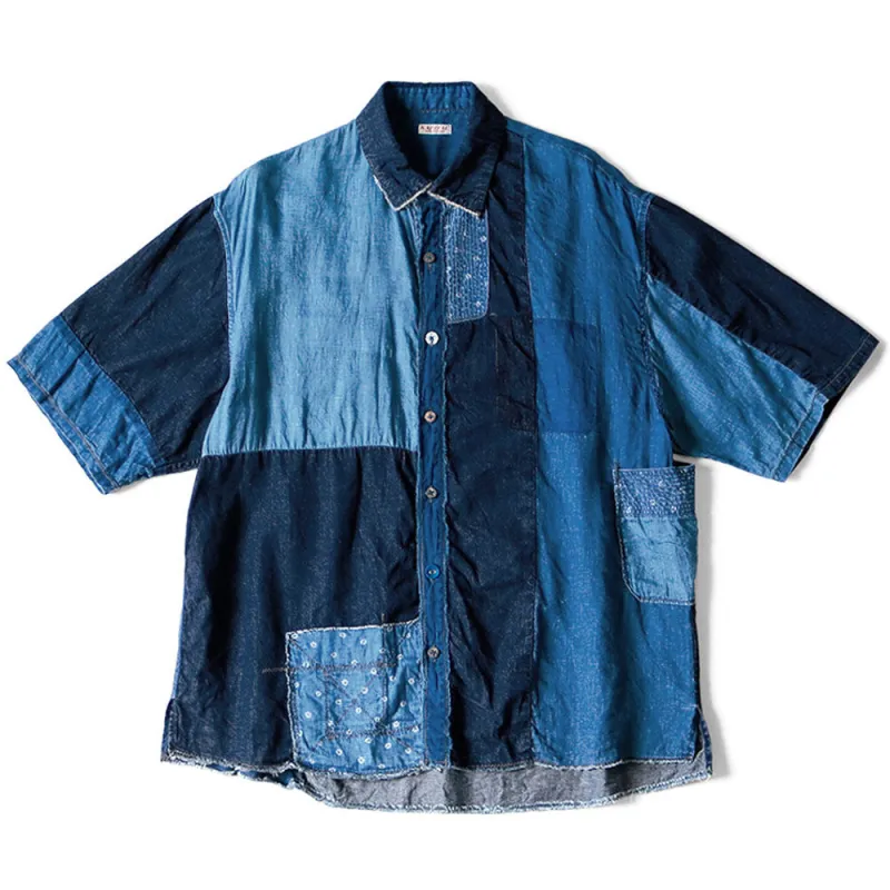 Patchwork Katmandu Shirt 2022 'Indigo' sold by Hatchet Outdoor Supply Co