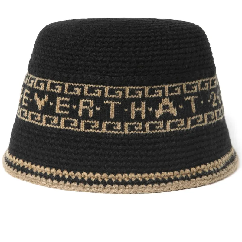 thisisneverthat | Crochet Bucket Hat 'Black' made by thisisneverthat
