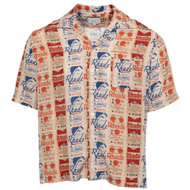 Rhude | Voyage DE Rhude Silk Shirt 'Multi' sold by Hatchet Outdoor Supply Co