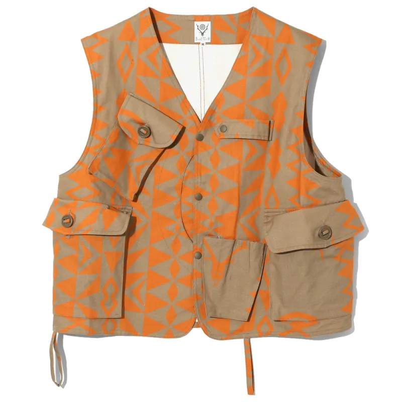 South2 West8 | Tenkara Vest - Cotton Ripstop / Printed 'Native S&T' sold by Hatchet Outdoor Supply Co