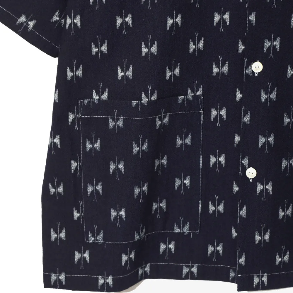 Rebuild by Needles | Cabana Shirt - 6oz Printed Indigo Kasuri 'Dot' sold by Hatchet Outdoor Supply Co product image thumbnail 3