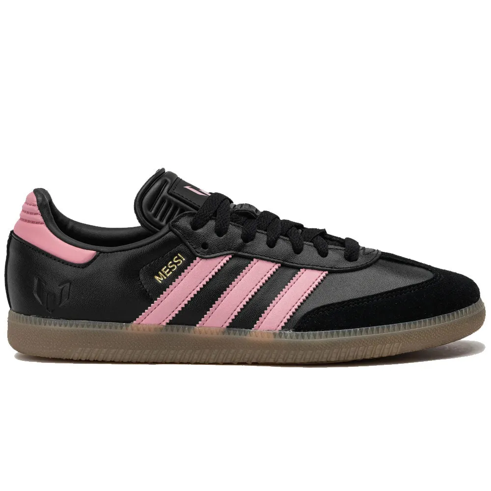 Adidas | Samba Messi Indoor Soccer Shoes 'Core Black / Gold Metallic / Gum' sold by Hatchet Outdoor Supply Co