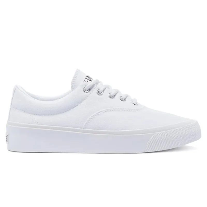 Converse | Skid Grip '80s Canvas Shoes 'Triple White' sold by Hatchet Outdoor Supply Co