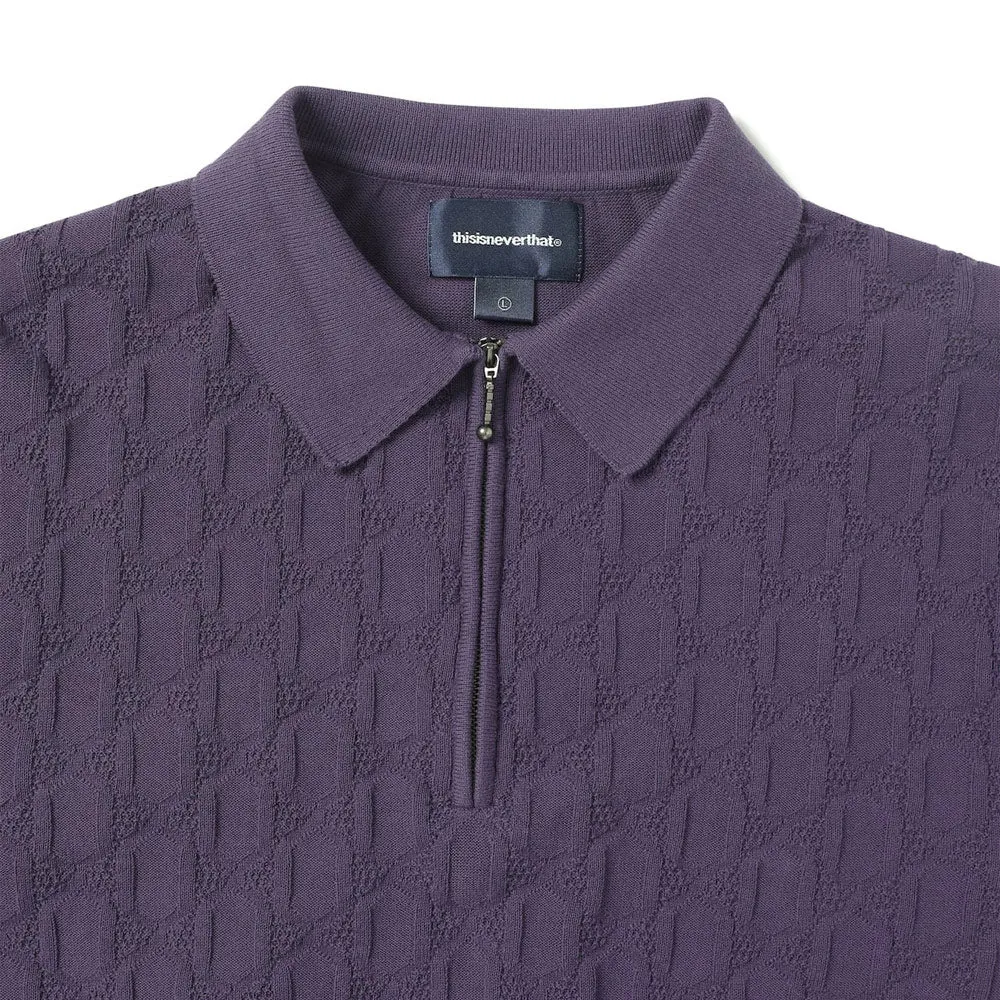 Cable Knit Zip Polo 'Violet' sold by Hatchet Outdoor Supply Co product image thumbnail 3