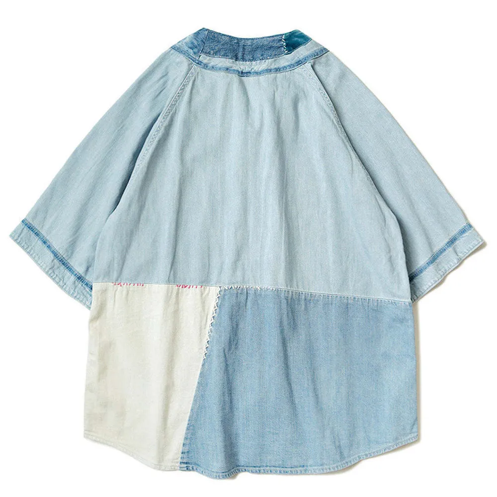 8oz Denim Great Kountry Damaged Baseball Shirt 'Indigo Processing' sold by Hatchet Outdoor Supply Co product image thumbnail 2