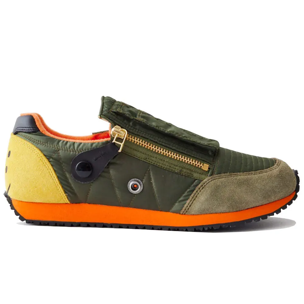Kapital | MA-1 Sneaker (Rainbowy) 'Khaki' sold by Hatchet Outdoor Supply Co
