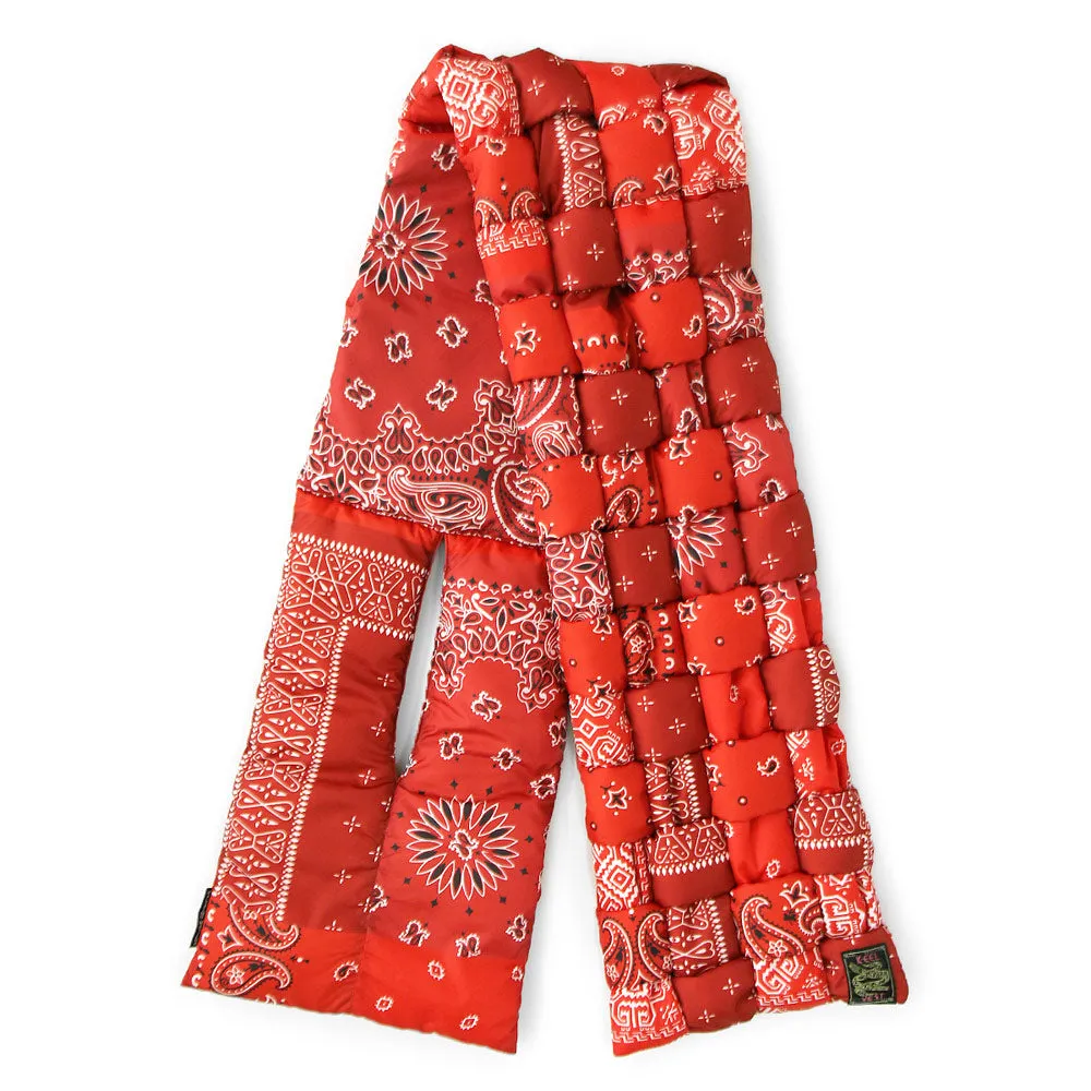 Kapital | Bandana Print Nylon Keel Weaving Scarf 'Red' sold by Hatchet Outdoor Supply Co product image thumbnail 2