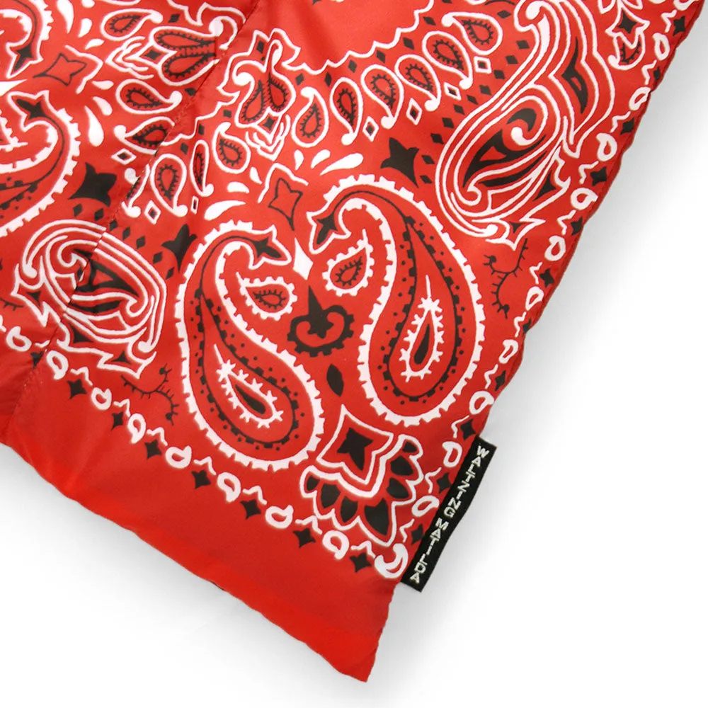 Kapital | Bandana Print Nylon Keel Weaving Scarf 'Red' sold by Hatchet Outdoor Supply Co product image thumbnail 4