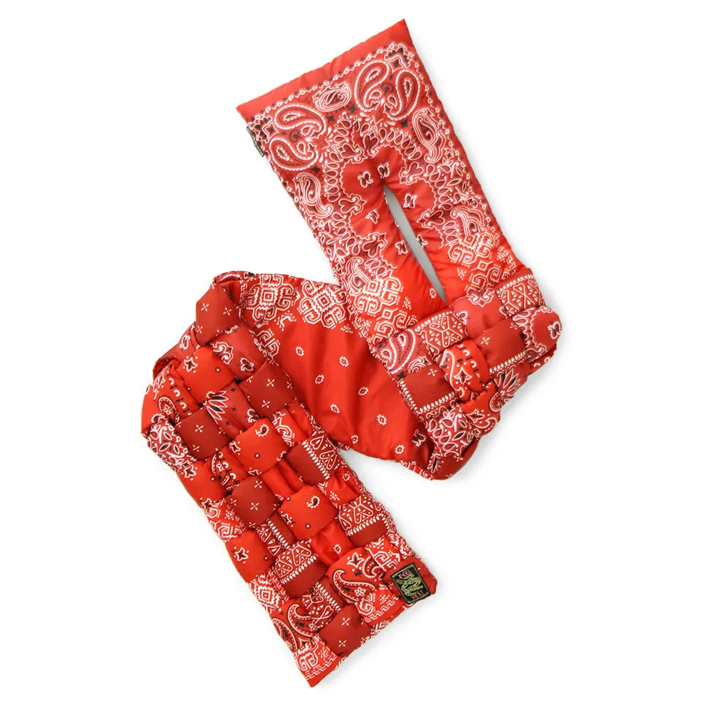 Kapital | Bandana Print Nylon Keel Weaving Scarf 'Red' sold by Hatchet Outdoor Supply Co product image thumbnail 3