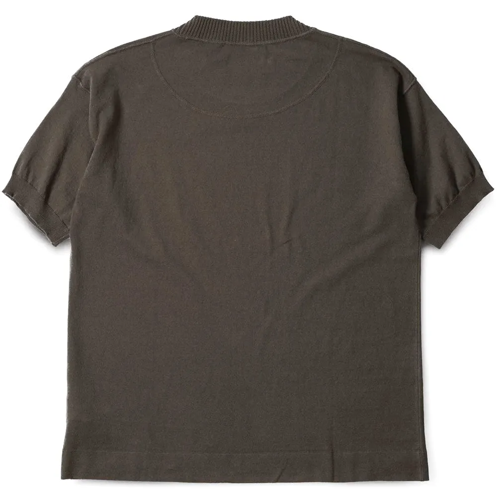 Margaret Howell | MHL Knitted T-shirt Dry Cotton 'Bark' sold by Hatchet Outdoor Supply Co product image thumbnail 2