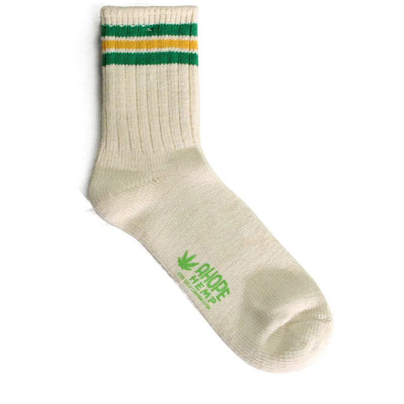 A Hope Hemp | HSX-100 Socks 'Natural / Green' sold by Hatchet Outdoor Supply Co