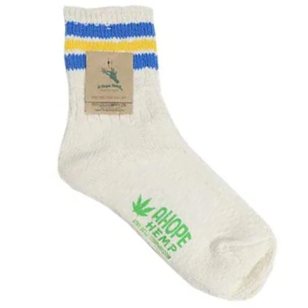 A Hope Hemp | HSX-100 Socks 'Natural / Blue' sold by Hatchet Outdoor Supply Co