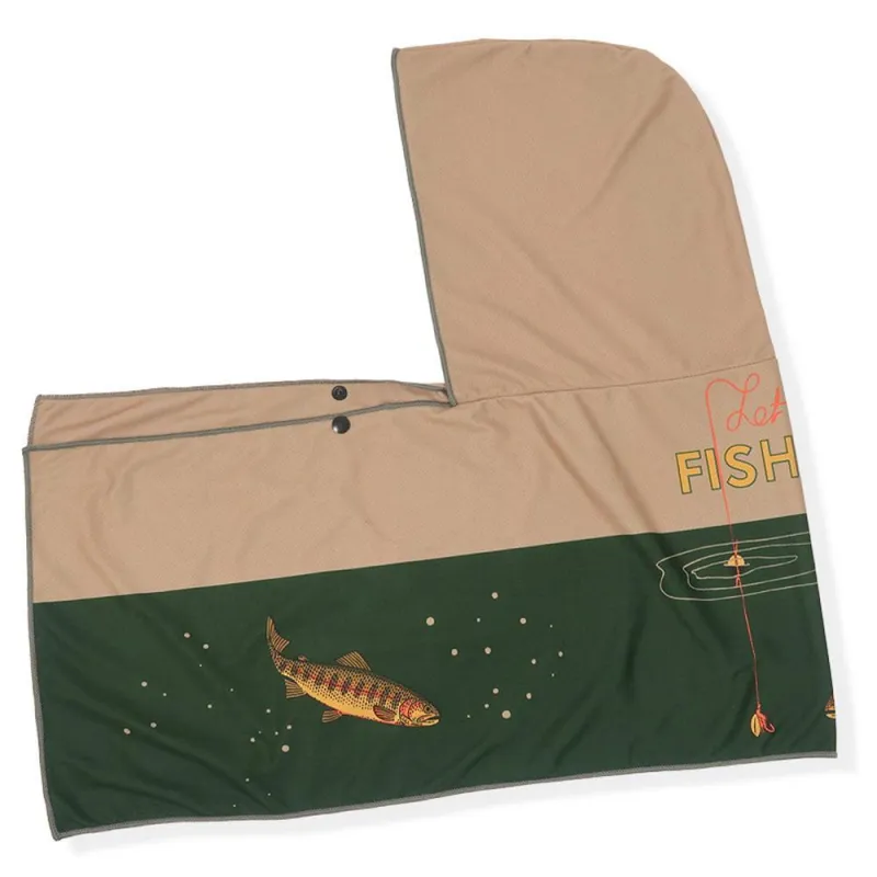 POST GENERAL | Quick Dry Hoodie Towel 'Fishing' sold by Hatchet Outdoor Supply Co