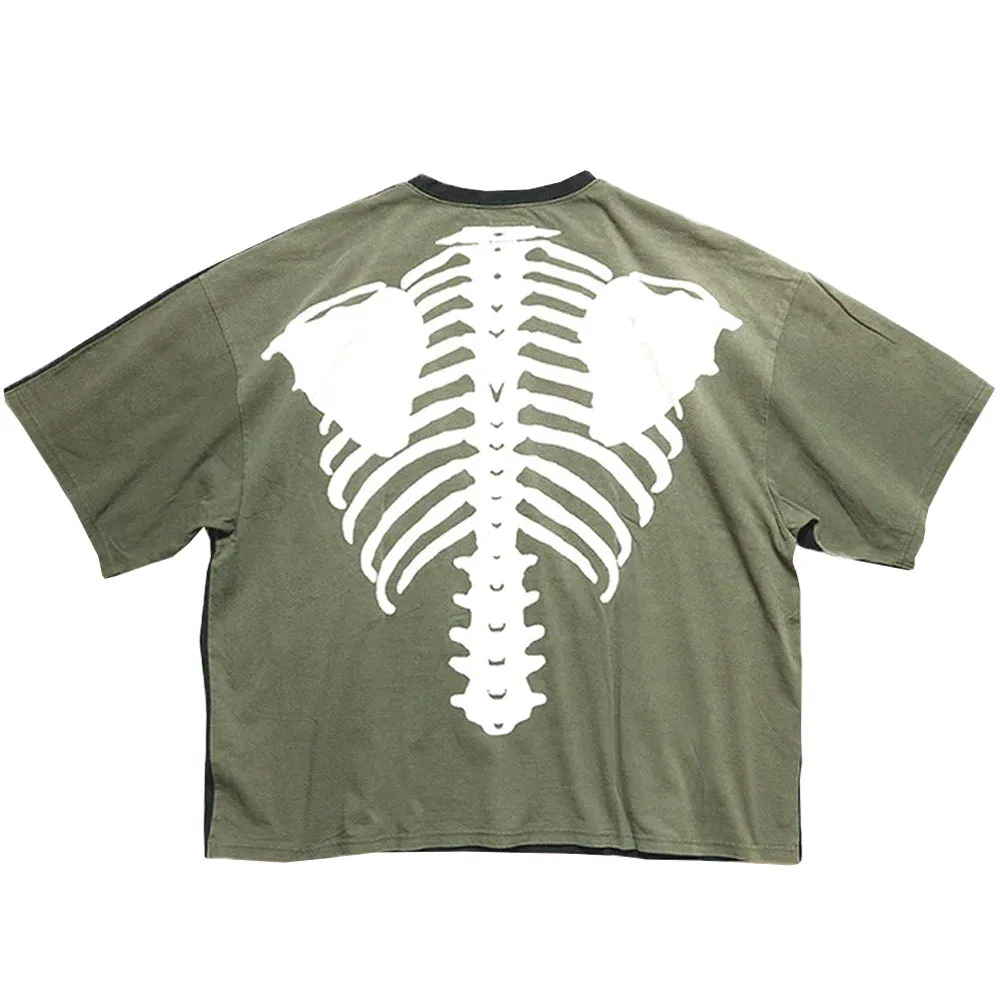 Kapital | Jersey 2Tones Big Pocket T-Shirts (Bone) 'Black / Khaki' sold by Hatchet Outdoor Supply Co product image thumbnail 2