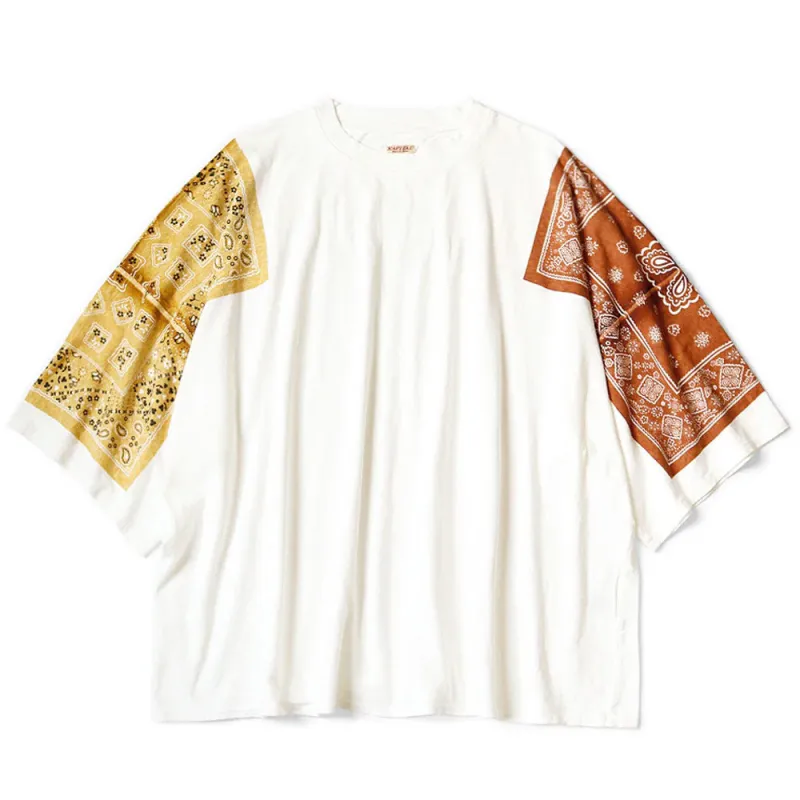Kapital | 18.5/-Jersey Bandanna Huge T-Shirts (Cookie) 'Light Brown' made by Kapital