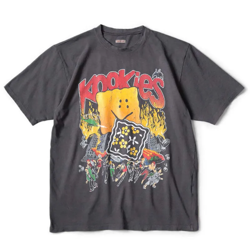 Kapital | 20/-Jersey Crew T-Shirts (Buster Peckish Bowy) 'Ink Black' made by Kapital