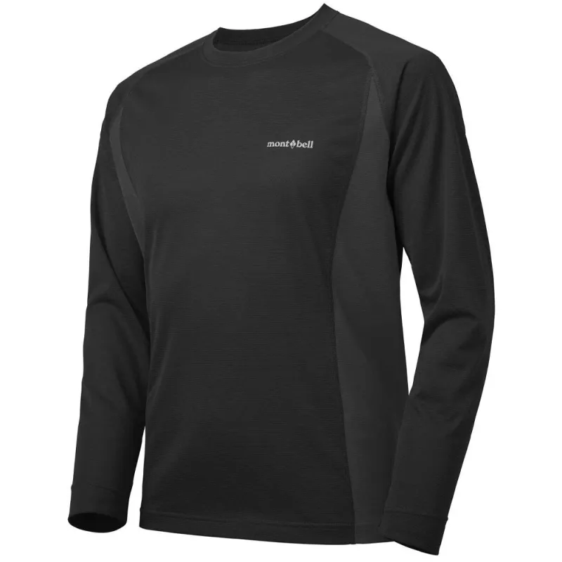 Montbell | Cool Long Sleeve T 'Black' sold by Hatchet Outdoor Supply Co