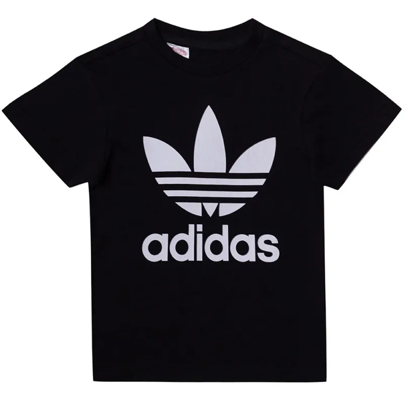 Adidas | Kid's Trefoil Tee Short Sleeve 'Black / White' sold by Hatchet Outdoor Supply Co
