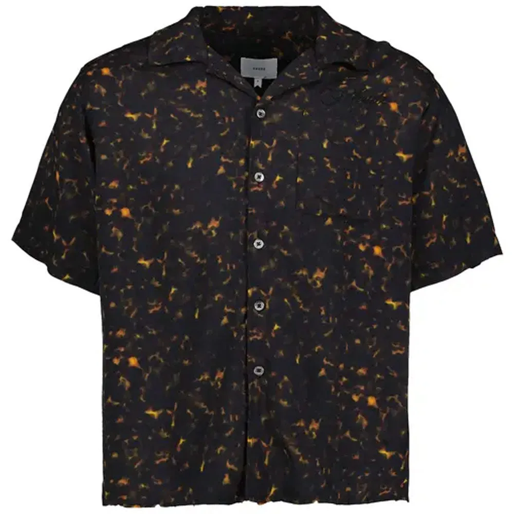 Rhude | Rayon Tortise Shirt 'Black' sold by Hatchet Outdoor Supply Co