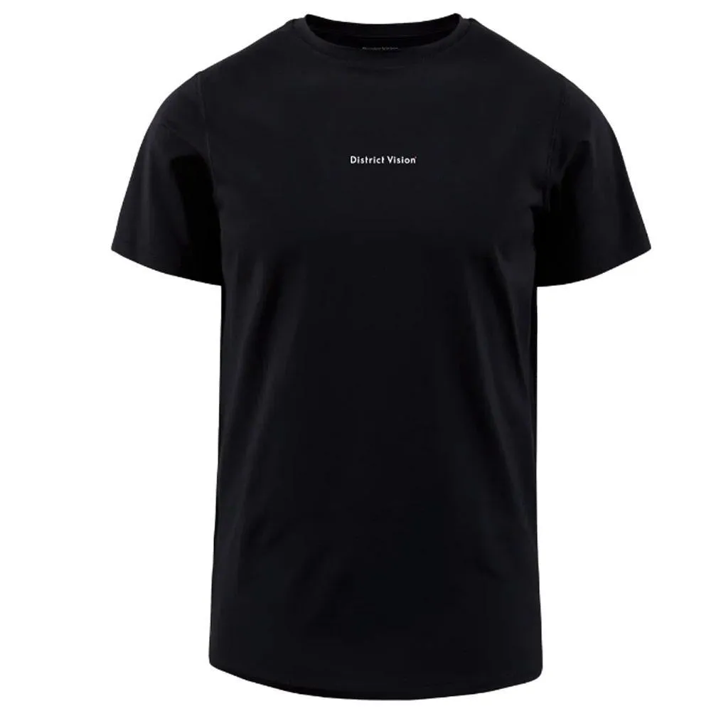 District Vision | Ultralight Aloe Short Sleeve Tee 'Black Wordmark' sold by Hatchet Outdoor Supply Co