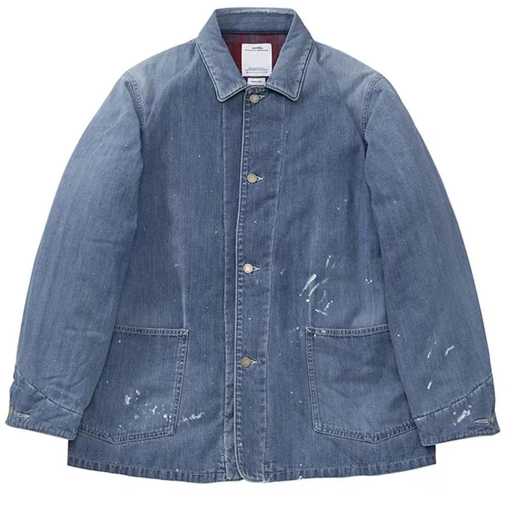 Visvim | SS Coverall Down DMGD 'Indigo' sold by Hatchet Outdoor Supply Co
