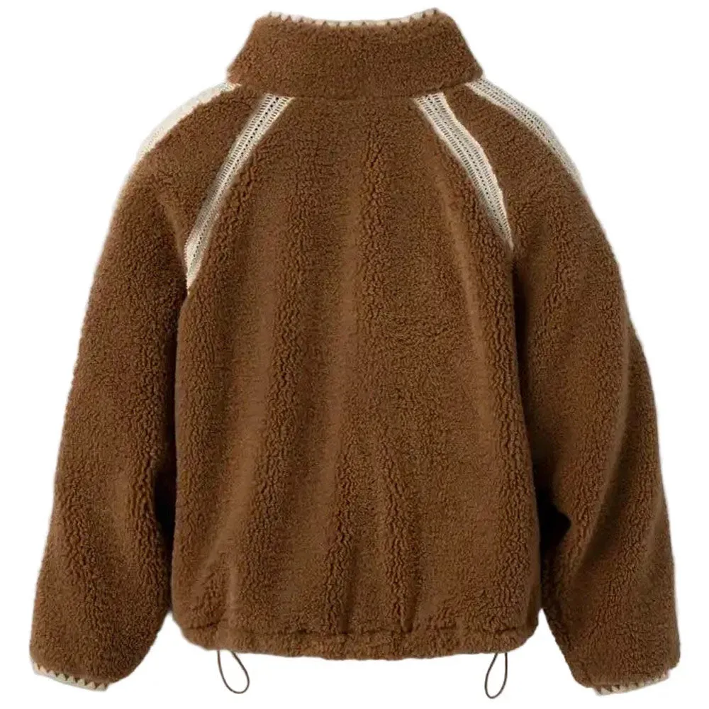 UGG | Women's Nikia Crochet UGGfluff Jacket 'Chestnut' sold by Hatchet Outdoor Supply Co product image thumbnail 2