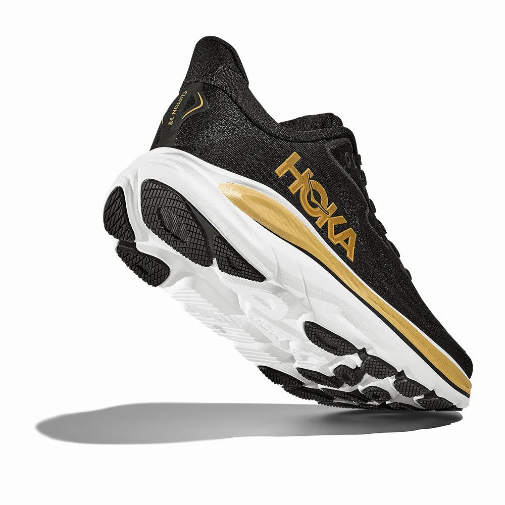 HOKA | Women's Clifton 10 Shoes 'Black / Gold' sold by Hatchet Outdoor Supply Co product image thumbnail 4