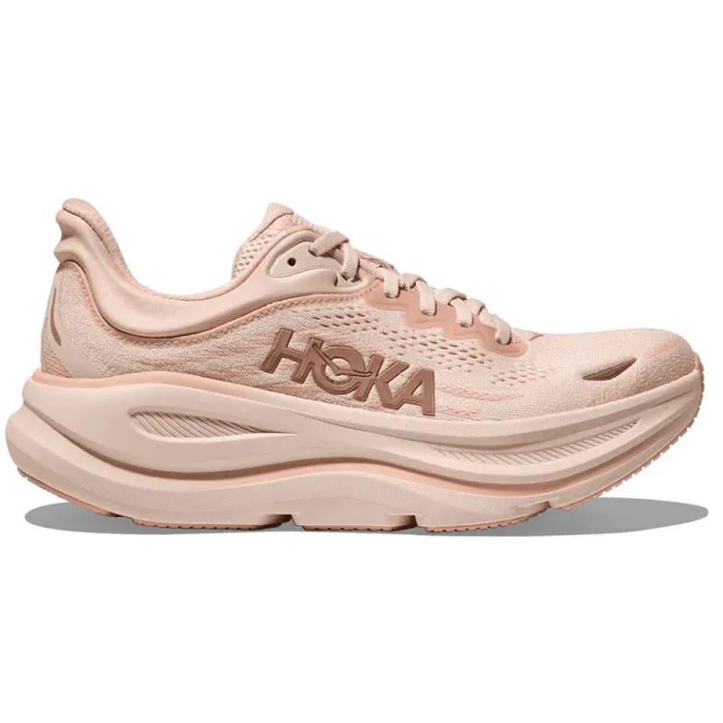 HOKA | Women's Bondi 9 Shoes 'Rose Latte / Rose Cream' sold by Hatchet Outdoor Supply Co