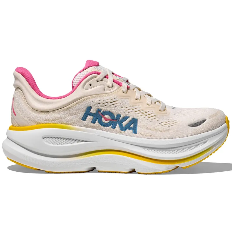HOKA | Women's Bondi 9 Shoes 'Alabaster / Birch' sold by Hatchet Outdoor Supply Co